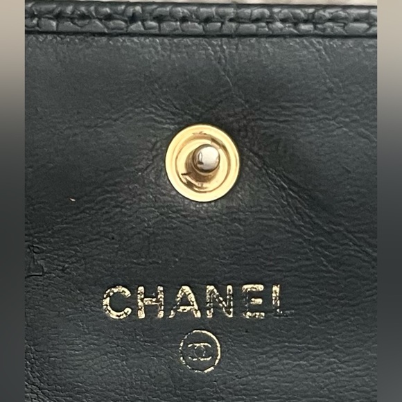 🌟SOLD🌟CHANEL Caviar Timeless Trifold "CC" Wallet -Hologram Sticker/Auth Card - Picture 6 of 6